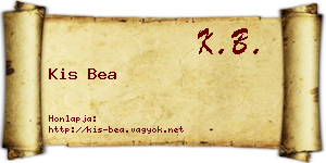 Kis Bea névjegykártya