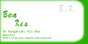 bea kis business card